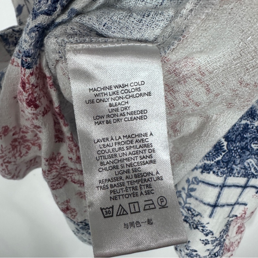 Urban Outfitters Maya Patchwork Printed Tank Top Medium Cropped Red White Blue - Picture 7 of 8